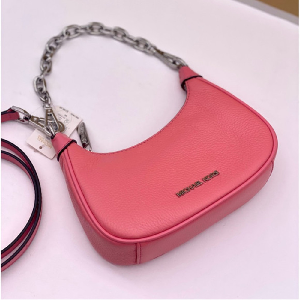 Michael Kors CORA MINI Zip Pouchette Shoulder Crossbody Bag Tea Roses
